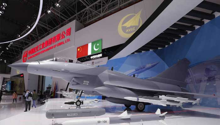 China and Pakistan jointly developed the J-10 fighter jet at the air show.