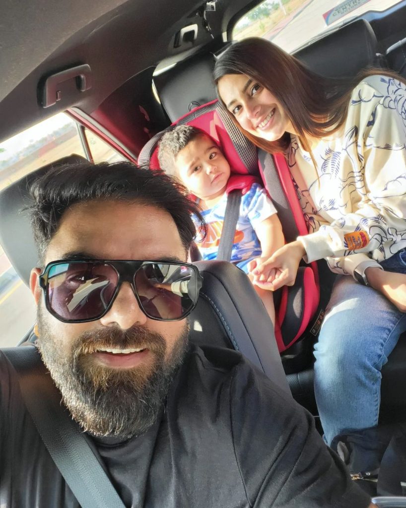 Iqra Aziz, hubby Yasir Hussain drop adorable clicks with Kabir 