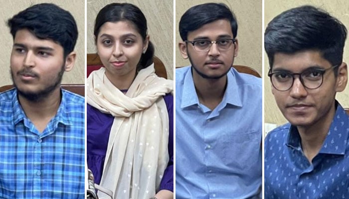 انٹر کے پوزیشن ہولڈرز طلبہ نے کراچی کے مسائل بیان کردیے/ جنگ فوٹو