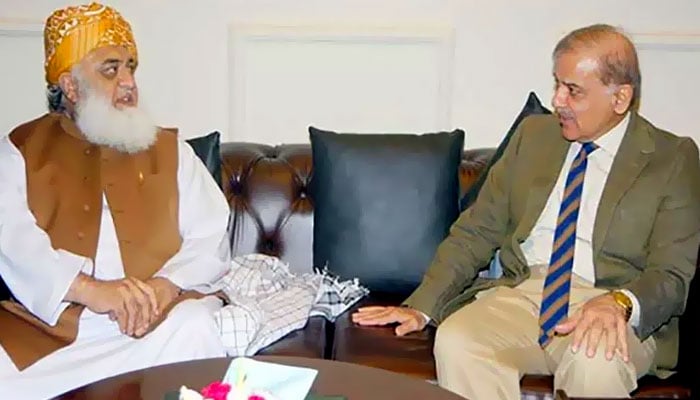 پی ڈی ایم سربراہ مولانا فضل الرحمان کی وزیراعظم شہباز شریف سے ملاقات