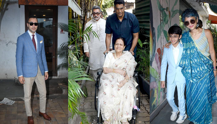 عامر خان کی والدہ زینت حسین، کرن راؤ, آزاد خان اور عمران خان نے منگنی میں شرکت کی