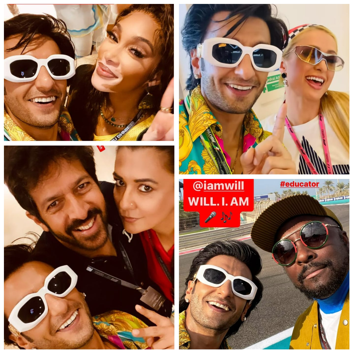 Ranveer Singh hums a song with Akon, enjoys day out at Abu Dhabi GP