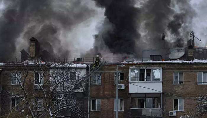 یوکرینی دارالحکومت کیف پر روس کا فضائی حملہ، 13 افراد ہلاک