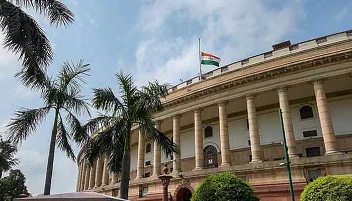 بھارتی پارلیمنٹ کی عمارت۔