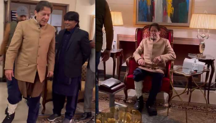 عمران خان کی دو ماہ بعد بغیر کسی سہارے کے چہل قدمی