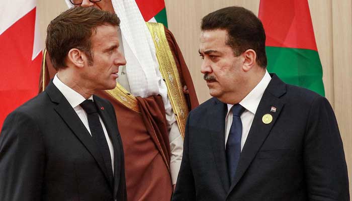 عراقی وزیراعظم سیکیورٹی و توانائی مسائل پر بات چیت کیلئے فرانس پہنچ گئے