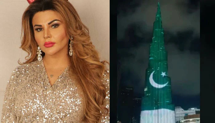 یوم پاکستان کے موقع پر دنیا کی بلند ترین عمارت ’برج خلیفہ‘ کو پاکستانی پرچم میں رنگا گیا