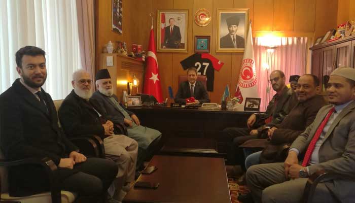 انقرہ: ترکیہ پاکستان پارلیمانی فرینڈشپ کے چیئرمین سے کشمیری وفد کی ملاقات