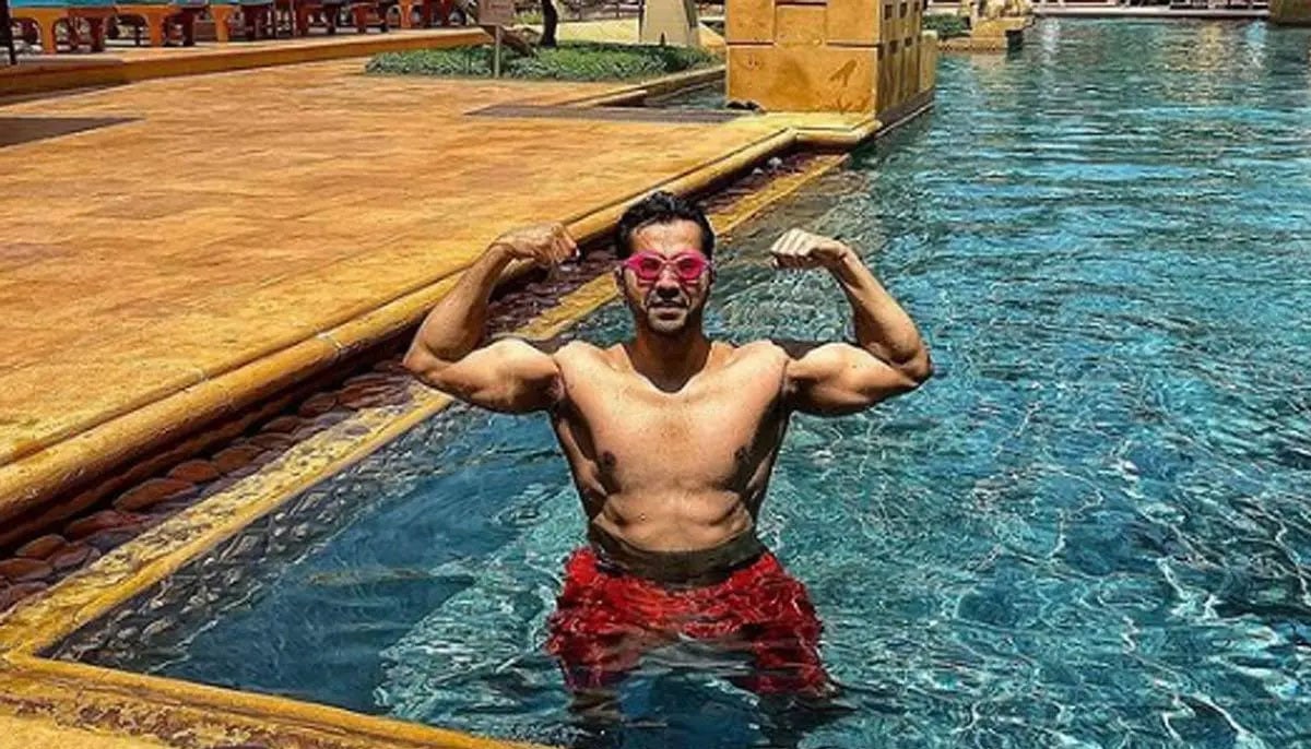 Varun Dhawan enjoys sunny day in the pool, Janhvi Kapoor reacts 