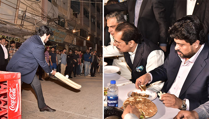 گورنر سندھ کامران ٹیسوری کی عوام کے ساتھ سحری، کرکٹ بھی کھیلی