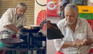 فنکار نے بزرگ پتھارے والے کا دن خوشگوار بنا دیا