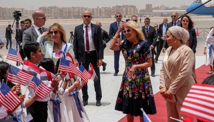 امریکی خاتون اول مصر پہنچ گئیں، صدر فتح السیسی سے ملاقات کریں گی