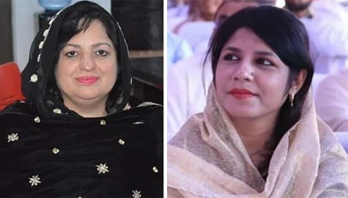 سبین گل اور شازیہ عباس کھاکھی—فائل فوٹو