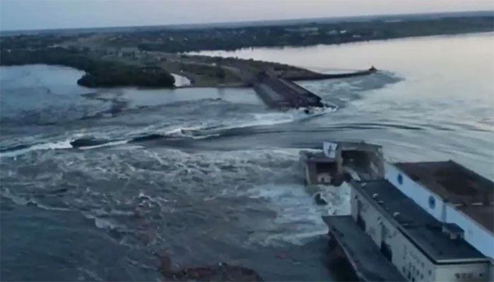 مقبوضہ یوکرینی علاقے میں ڈیم کی تباہی، روس نے تحقیقات شروع کردیں