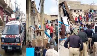 کراچی: کارخانے کی چھت گر گئی، 11 زخمی اسپتال منتقل