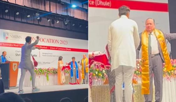 بھارت، ڈگری وصول کرتے ہوئے بھی طالبعلم کو ڈانٹ پڑگئی