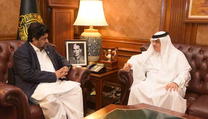 گورنر سندھ کامران ٹیسوری سے سعودی سفیر نواف سعید المالکی کی ملاقات