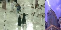 مکہ مکرمہ میں طوفان کیساتھ شدید بارش، تصویریں اور ویڈیوز وائرل 