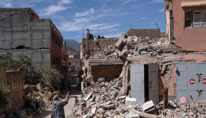 افغانستان میں زلزلے سے ہونے والی تباہی کا ایک منظر، تصویر سوشل میڈیا۔