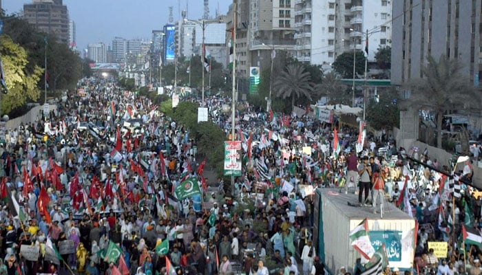 متحدہ قومی موومنٹ کی فلسطین سے اظہار یکجہتی کیلئے ریلی