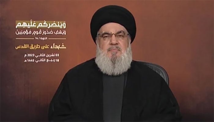 لبنانی مزاحمتی تحریک حزب اللّٰہ کے سربراہ حسن نصراللّٰہ