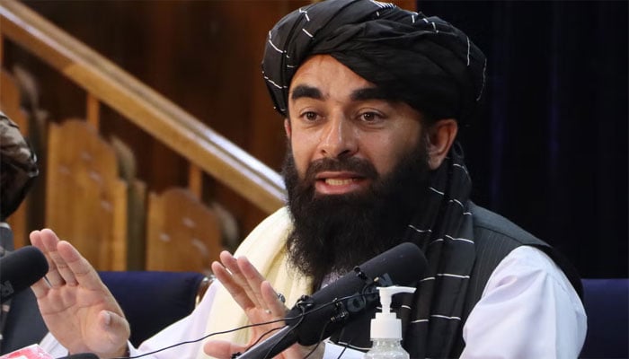 ذبیح اللہ مجاہد، ترجمان امارت اسلامیہ (فائل فوٹو)۔