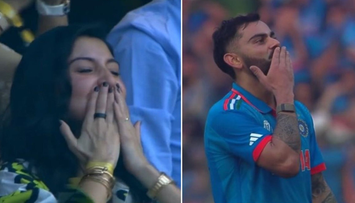 ویرات کی ریکارڈ بریکنگ سنچری، اہلیہ انوشکا شرما جذباتی ہوگئی