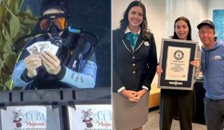 13 سالہ لڑکی نے پانی میں جادوئی کرتب دکھا کر عالمی ریکارڈ بنا لیا