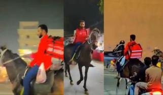 بھارتی ڈیلیوری بوائے گھوڑے پر فوڈ ڈیلیور کرنے پر مجبور کیوں ہوا ؟
