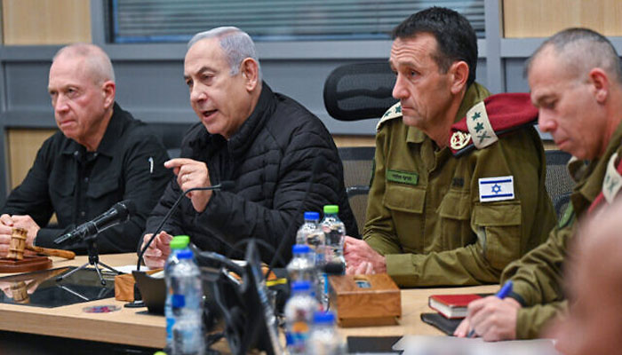 اسرائیلی کابینہ کا اجلاس—فائل فوٹو بشکریہ غیر ملکی میڈیا