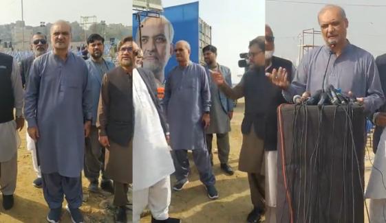 جلسۂ اعلانِ کراچی: حافظ نعیم کا پنڈال کا دورہ