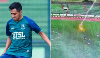 ویڈیو: فٹبال میچ کے دوران کھلاڑی پر آسمانی بجلی گر گئی