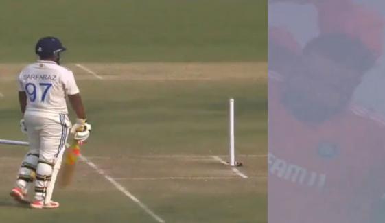 سرفراز خان کے رن آؤٹ پر روہیت شرما آگ بگولہ، ویڈیو وائرل