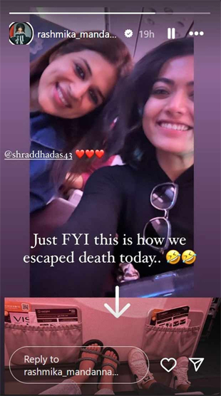 Rashmika Mandanna 'escapes death' during flight
