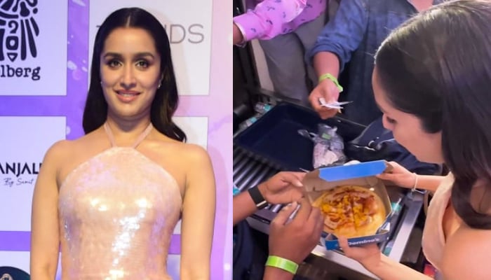 Shraddha Kapoor requests paps for extra pizza at award show