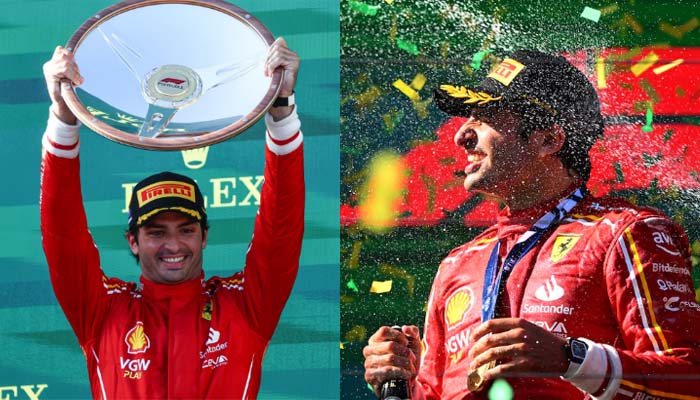 Carlos Sainz wins formula 1 Australian Grand Prix, Max Verstappen retires