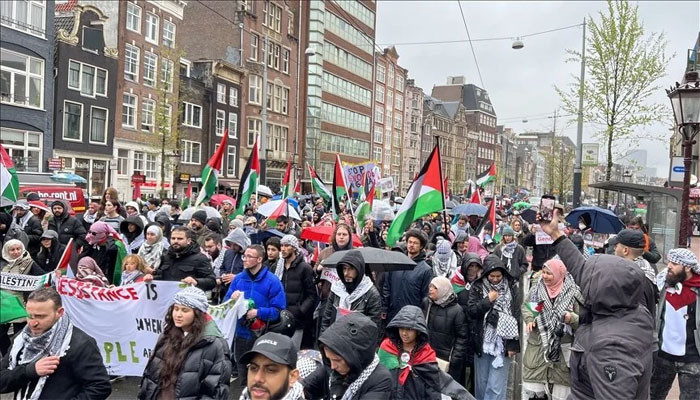 امریکا یورپ برطانیہ میں ’یوم سر زمین فلسطین‘ پر مظاہرے
