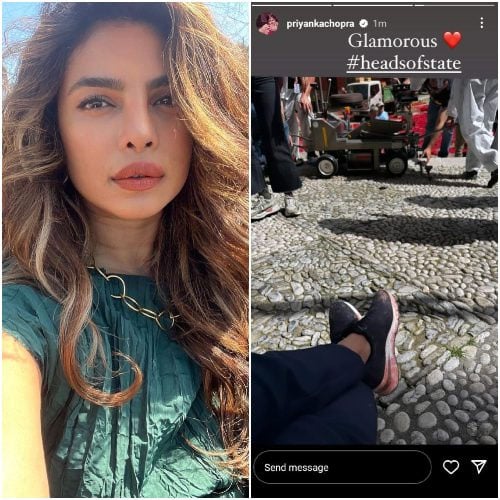 Priyanka Chopra offers a glimpse from the sets of 'Heads of State' 