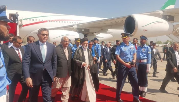 Iran’s President Ebrahim Raisi arrives in Pakistan on 3-day visit
