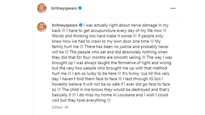 Britney Spears breaks silence on her recent legal saga with estranged father