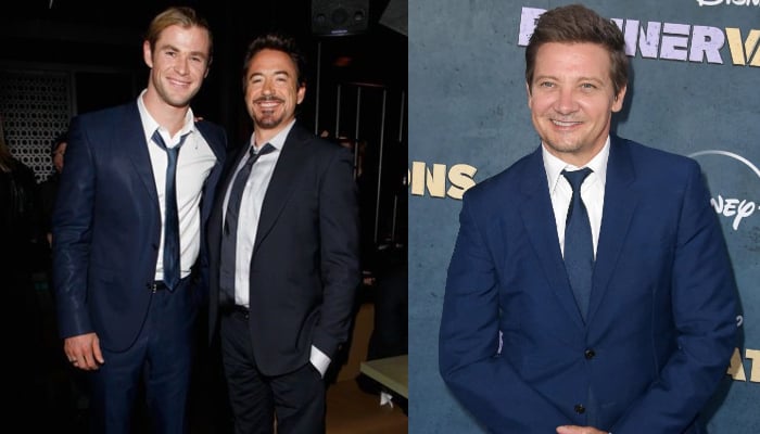 Robert Downey Jr. and Chris Hemsworth share support for Jeremy Renner after snow plow mishap