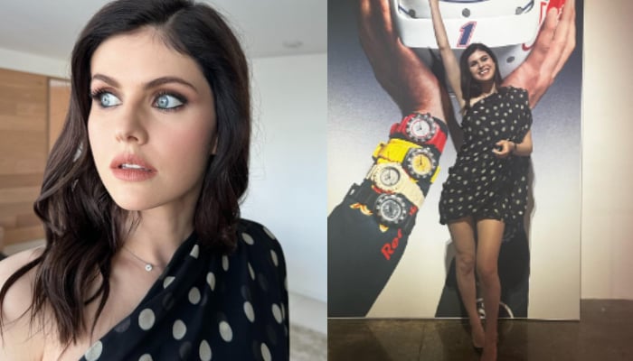 Alexandra Daddario offers a peek into her Miami F1 look ahead of Met Gala