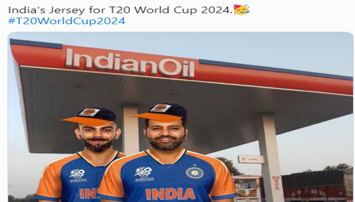 بھارتی کرکٹ ٹیم کی نئی جرسی سوشل میڈیا پر مذاق بن گئی