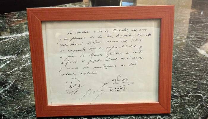 Lionel Messi's historic napkin contract goes up for auction 