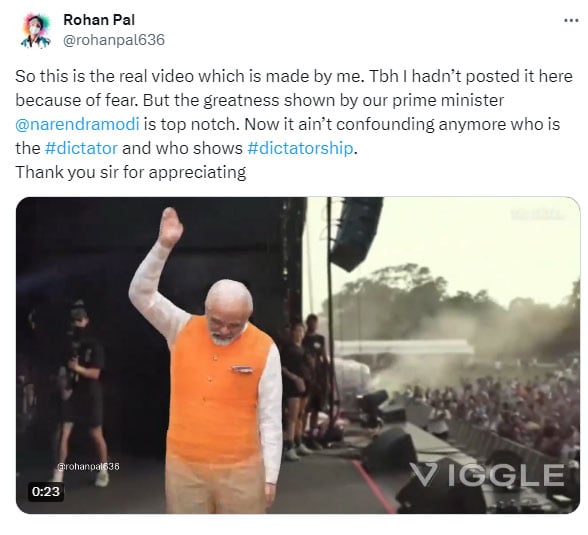 Fake video of Narendra Modi leaked