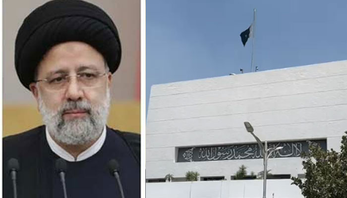 ایرانی صدر کے انتقال پر پاکستان میں قومی پرچم سرنگوں