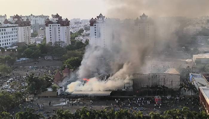 Massive fire erupts at Rajkot gamezone, 24 dead including children