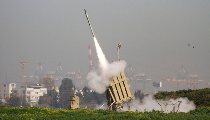 اسرائیل میں نصب دفاعی نظام آئرن ڈوم ڈیفینس میزائل(فائل فوٹو)
