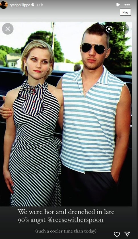 Ryan Phillippe posts throwback snap of ex-wife Reese Witherspoon