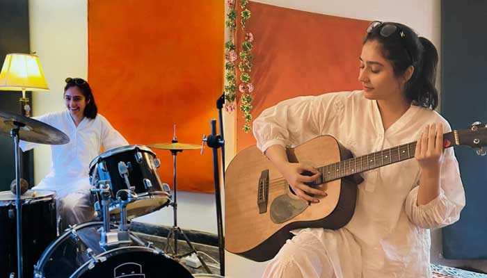 Durefishan gives rockstar vibes as she plays drum, guitar in new photos: See